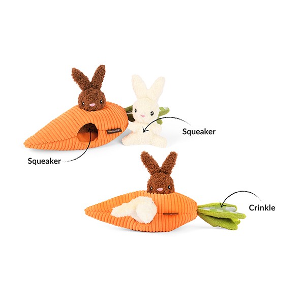 Play- Hippity - Dog Toys - Carrot and Rabbits