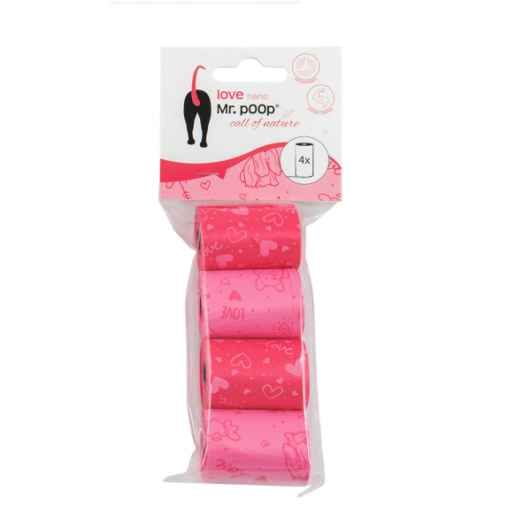 Mr.POOP - Refill - 4 Extra Strong Love Bags - 4cm