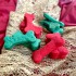 Dolci Impronte 3 Confezioni | Sacchetto Natalizio Ossi mignon rossi verdi 100g