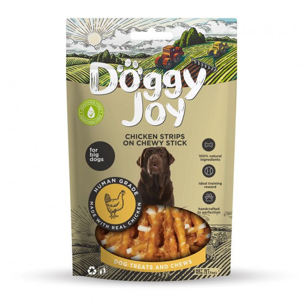 Doggy Joy - Snack Naturale - Petto Di Pollo su Stick- 90 gr