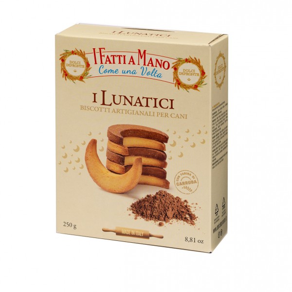 Dolci Impronte - I Lunatici - Confezione 6 Scatole Biscotti - Con Farina di carruba - 250 gr