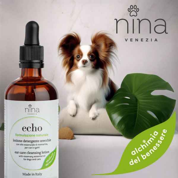 Nina Venezia ECHO - Delicate Internal Ear Cleaner - Dog Cat - 100ml - Natural Formulation