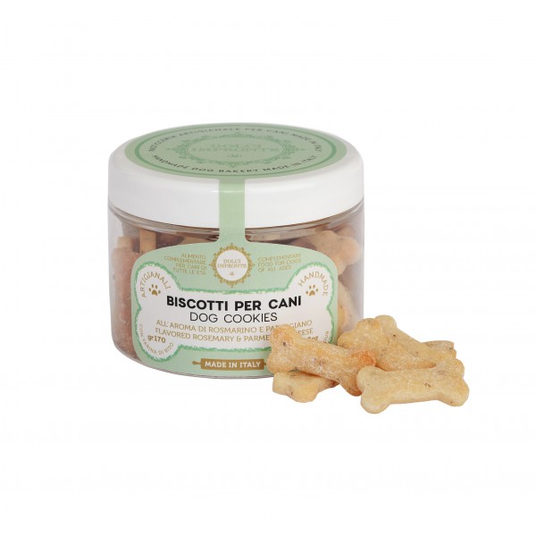 Dolci Impronte - Biscotti con Farina Di Riso - Aromatizzati Rosmarino  e Parmigiano - Vaso 170 gr