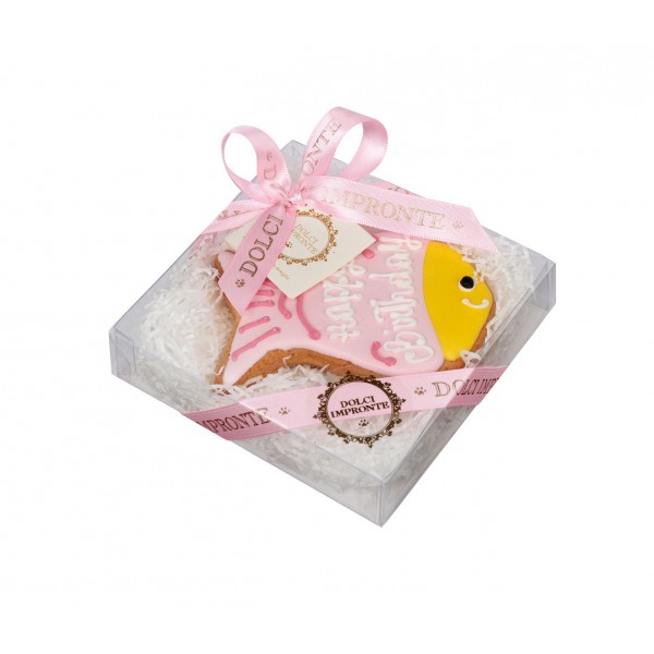 Dolci Impronte- Pink Fish - Torta per Gatto- Aroma Salmone - 73 gr