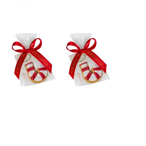Dolci Impronte ® - Xmas Candy 20 gr - Due Biscotti Confezionati Singolarmente
