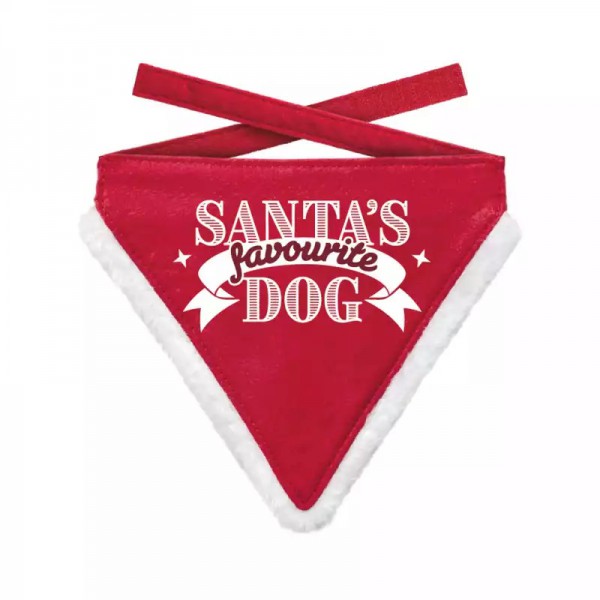 Bandana Xmas Favourite Dog Red