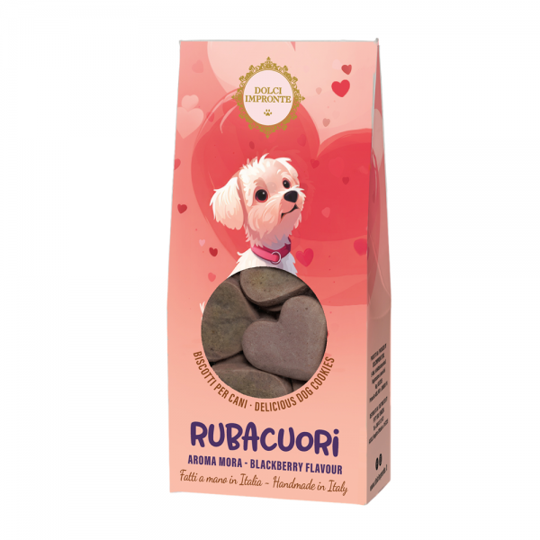 Dolci Impronte - Rubacuori - 5 packs of biscuits 80 g - blackberry flavour