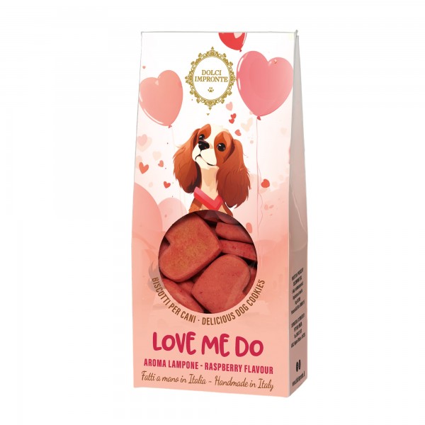 Dolci Impronte - Love me do - 5 packs of biscuits 80 g - raspberry flavour