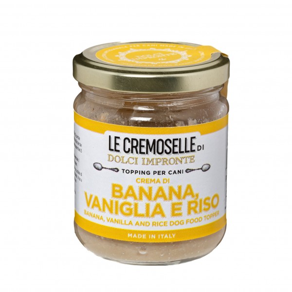 Dolci Impronte - Le Cremoselle Natural Topping  - Pack of 6 Jars Banana Rice Vanilla 125gr
