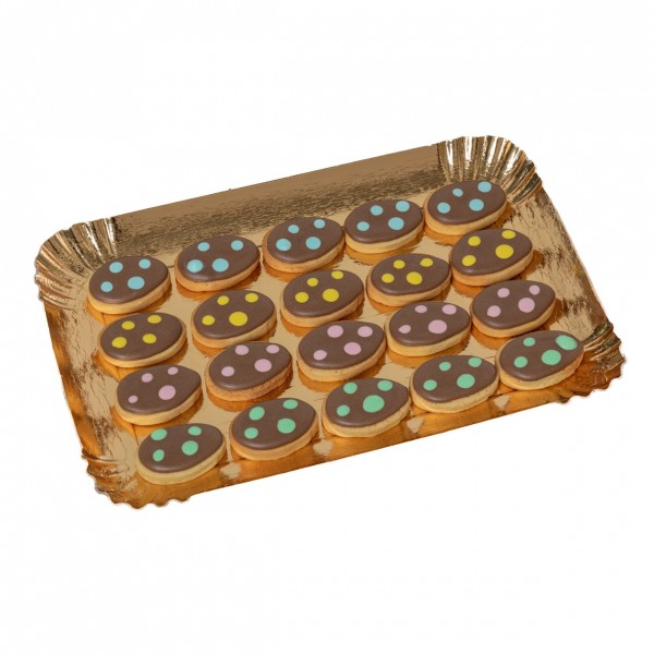 Dolci Impronte Biscuit Tray - 20 Polka Dot Easter Eggs