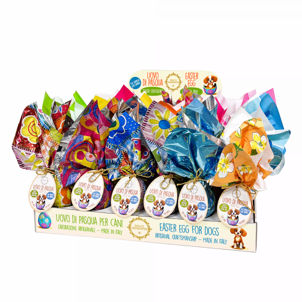 Dolci Impronte - Display of 36 Easter Eggs 50gr and Surprise - Without Chocolate Vanilla Flavor