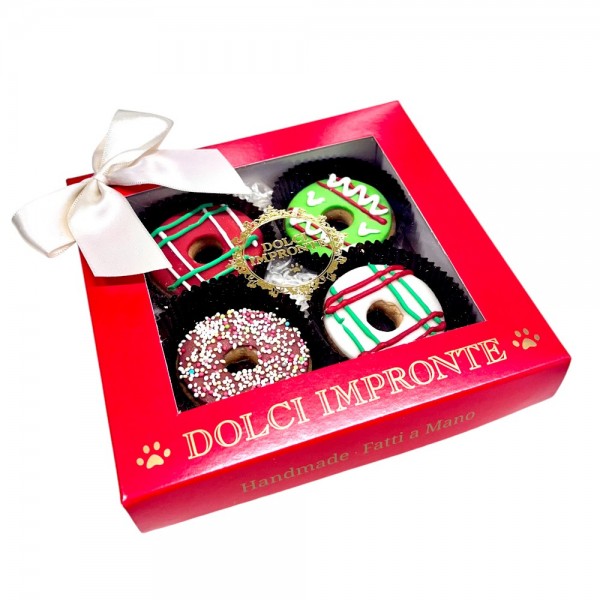 Dolci Impronte 2 Confezioni | Scatola Natale Mini Donuts 55g