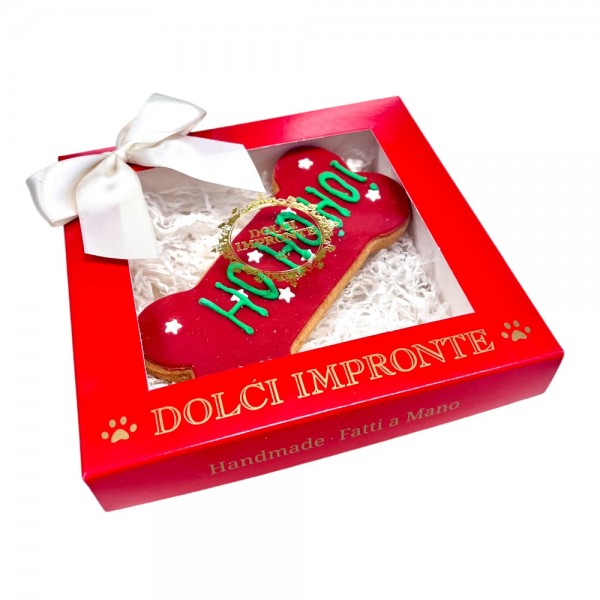 Dolci Impronte  2 Confezioni | Scatola Natale Osso Rosso Ho Ho Bone 90g