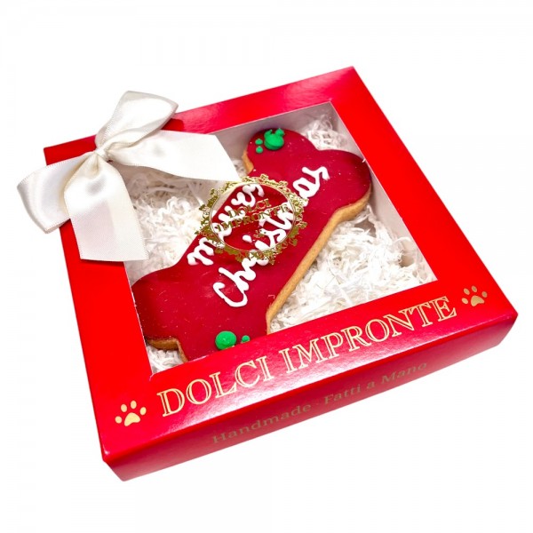 Dolci Impronte  2 Confezioni | Scatola Natale Osso Happy Christmas 90g