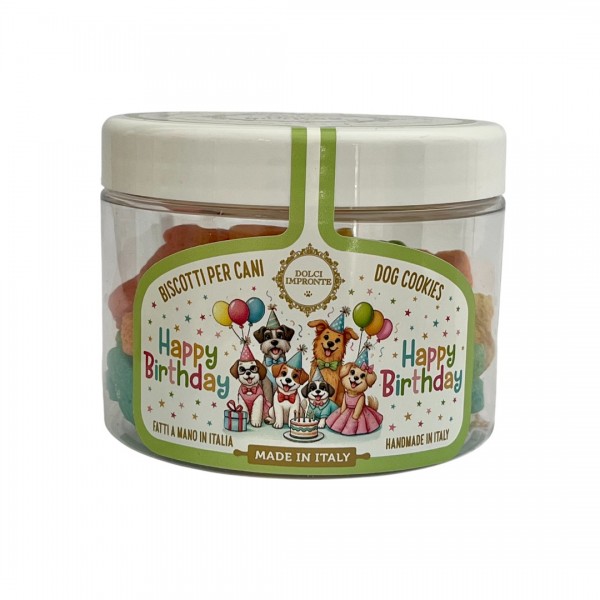 Dolci Impronte- Happy Birthday - Biscotti per Compleanno Cani- 170gr