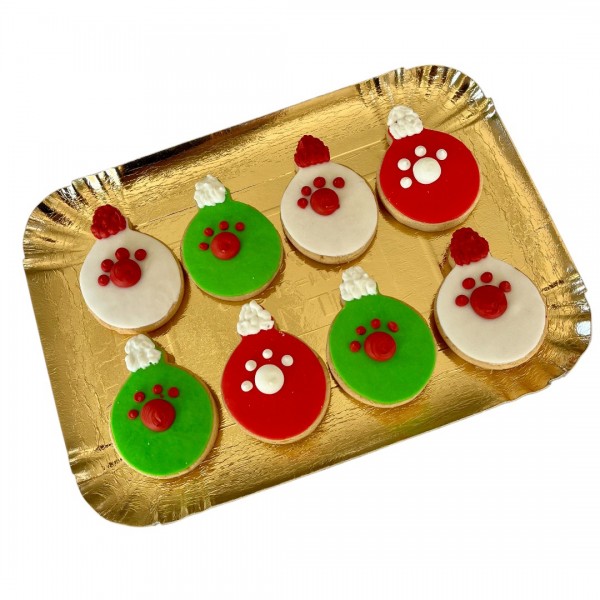 Dolci Impronte Vassoio | 9 Palline Natale  Verdi Rosse 270g