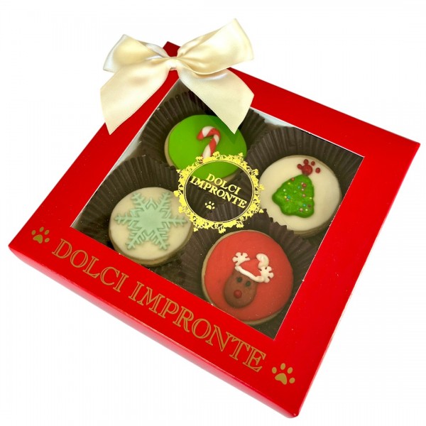 Dolci Impronte 2 Confezioni | Scatola Natale 4 Cupcakes Assortiti  VAR 1 65g