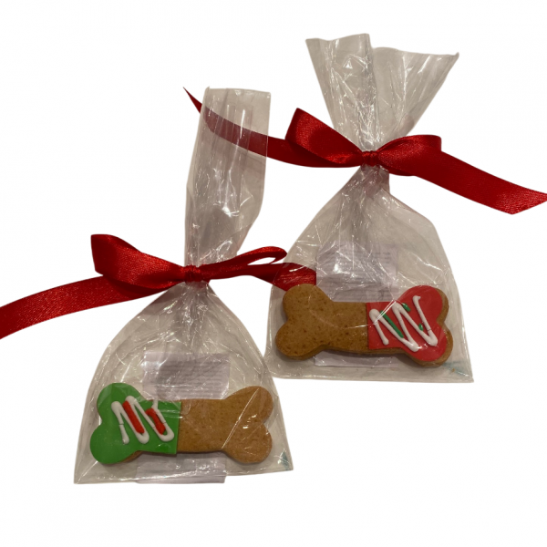 Dolci Impronte 3 Confezioni | Sacchetto Osso Natale Decorato Rosso Verde 23g