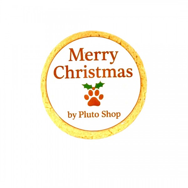 Dolci Impronte - Biscotto Natalizio Decorato Personalizzabile - Rotondo 32g- Conf.ne 10 pezzi