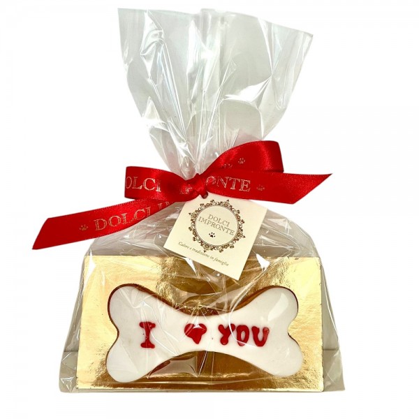 Dolci Impronte – Pack of 3 pieces I Love You  Bone Biscuit  36g