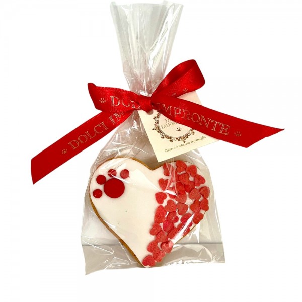 Dolci Impronte | Confezione 3 pezzi - Cuore Bianco con Cuoricini 52g
