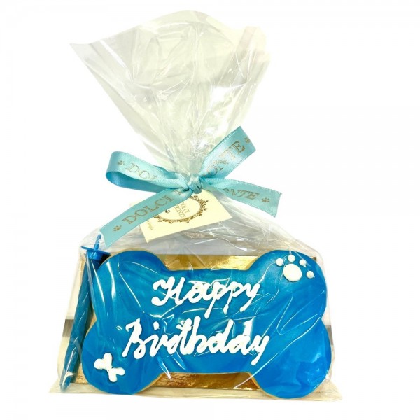 Dolci Impronte|Confezione 3 pezzi Birthday Bone Blu 85 gr
