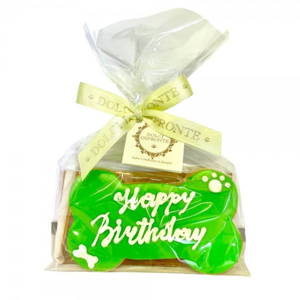 Dolci Impronte | Confezione 3 pezzi Birthday Bone Verde 85gr