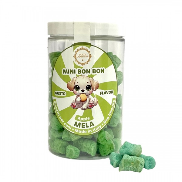 Dolci Impronte | Confezione 3 pezzi Mini Bonbon  Aroma Mela  170gr