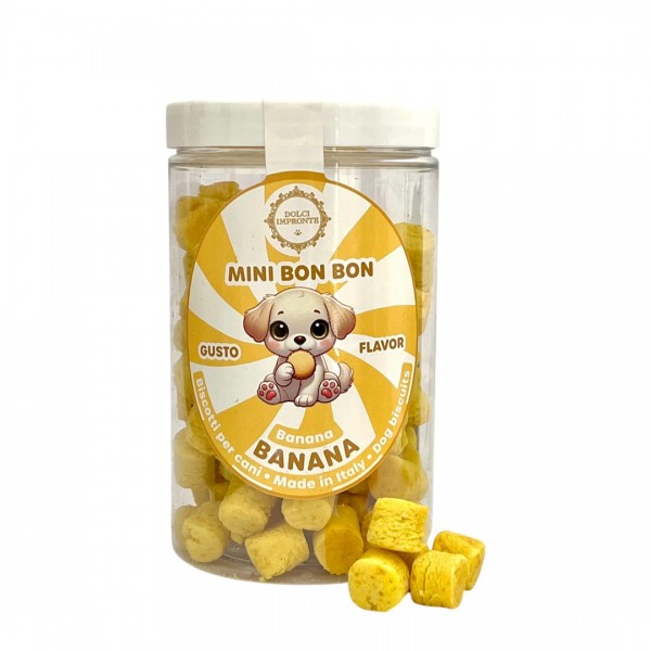 Dolci Impronte | Confezione 3 pezzi Mini Bonbon Aroma Banana  170gr