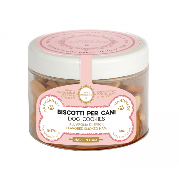 Dolci Impronte| Confezione 3 pezzi Biscotti Farina Di Riso Aroma Speck 170 gr