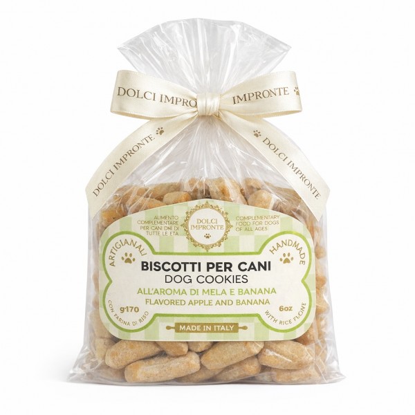 Dolci Impronte | Rice Flour Biscuits Apple and Banana Flavour 170 g – 3-bag pack