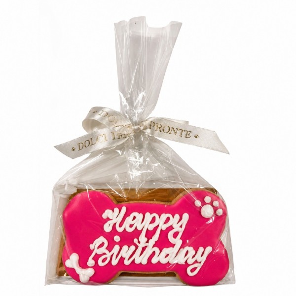 Dolci Impronte | Confezione 3 pezzi Birthday Bone Fucsia 85 gr