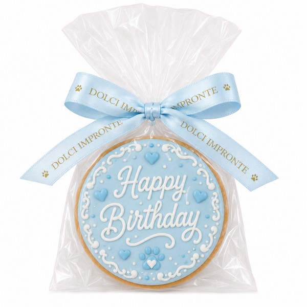 Dolci Impronte | Pack of 3 Birthday Round Cake Blue 110 g.
