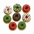 Dolci Impronte Tray | 15 Mini Donuts with Christmas Designs 215 g.