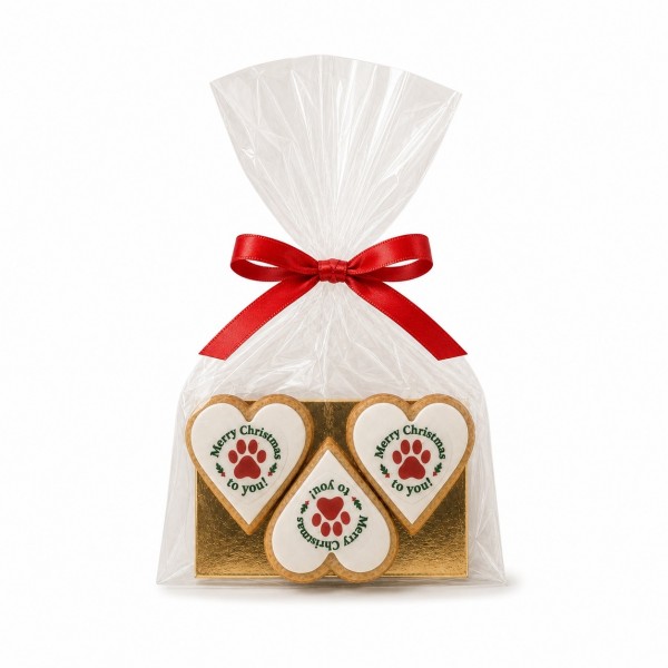 Dolci Impronte | Cuori Merry Christmas cialda alimentare 85g  3 Confezioni