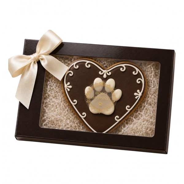 Dolci Impronte | Cofanetto Wengè  Cuore decorato 95 gr 2 Confezioni  S05