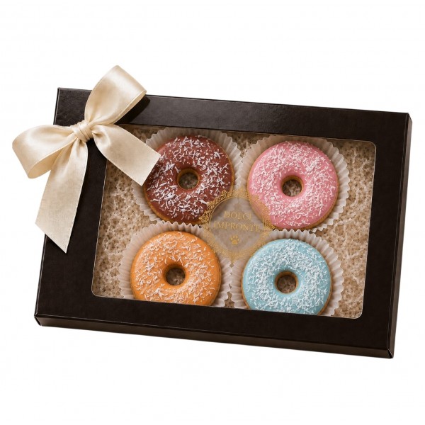 Dolci Impronte | Cofanetto Wengè 4 Donuts 55g  2 Confezioni   S05