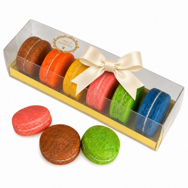 Dolci Impronte | Confezione 3 Scatole  6 Macarons 170gr  S06