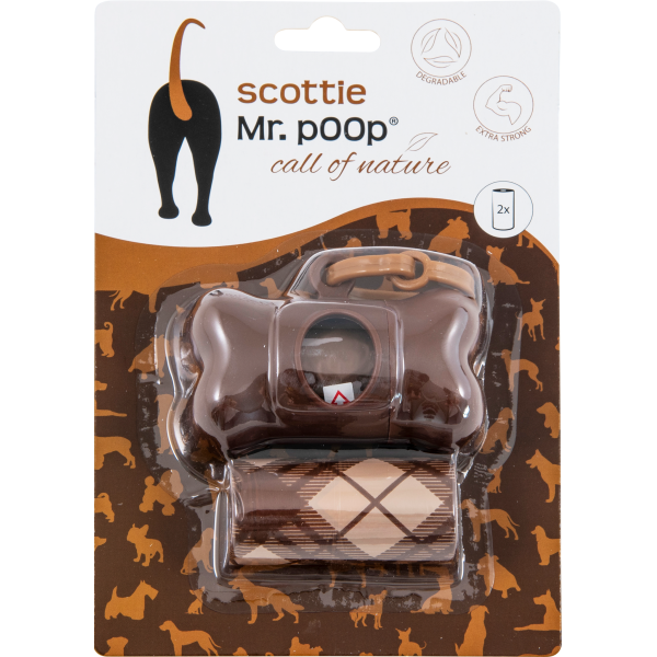 Mr.POOP - Dispenser Regular Scottie Marrone