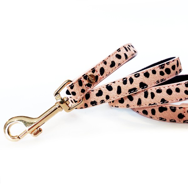 Milk & Pepper Guepard Rose - Leather Leash - 120x1,5cm